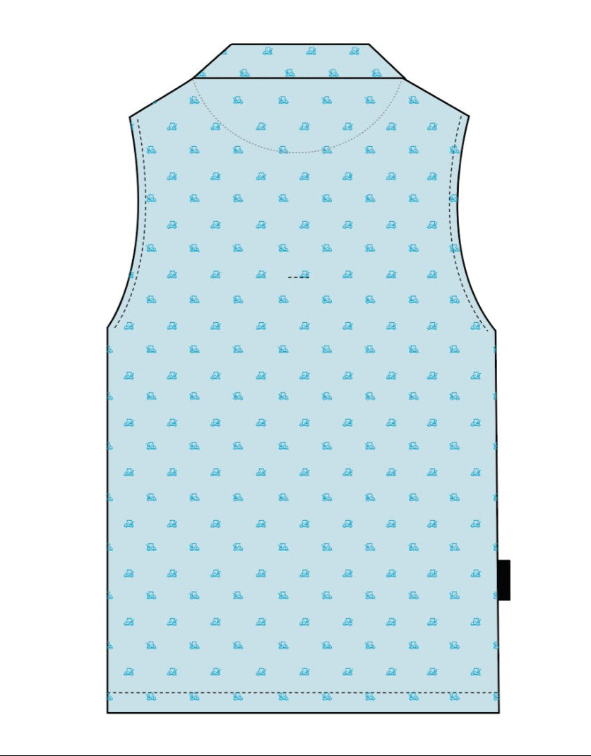 Golf Cart Print - Girls Vest