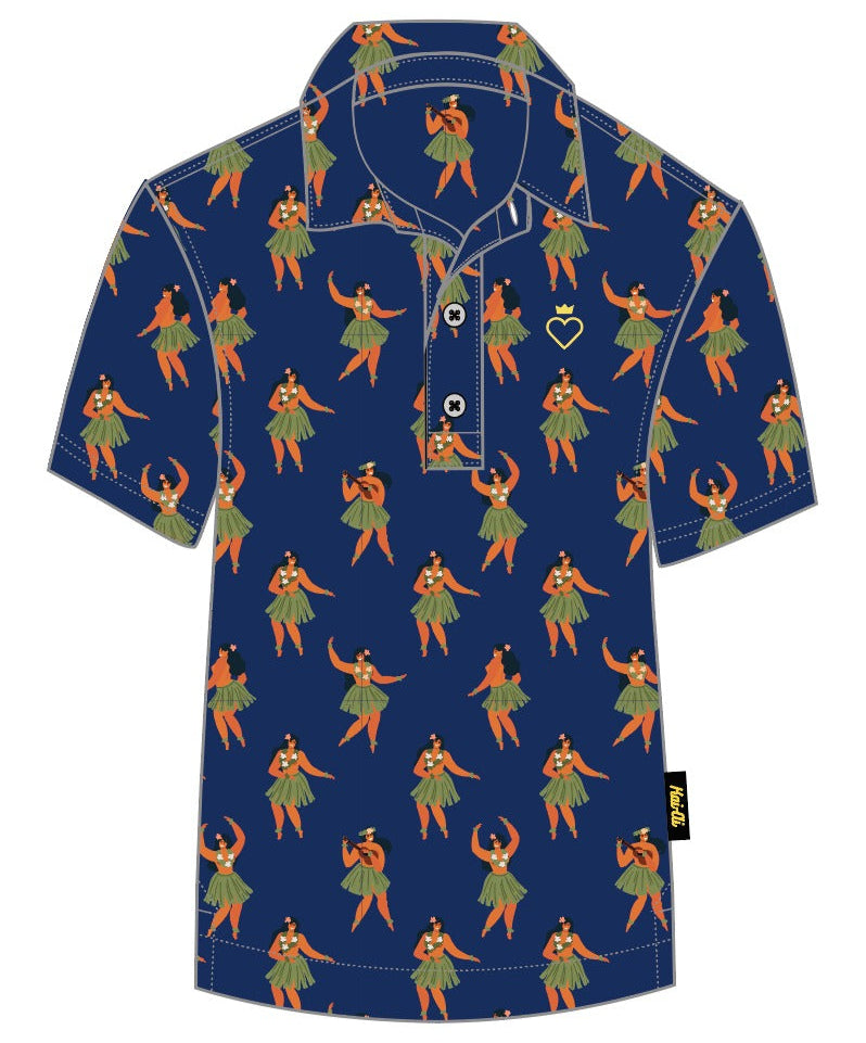 Hula Girl - Unisex Polo Tee